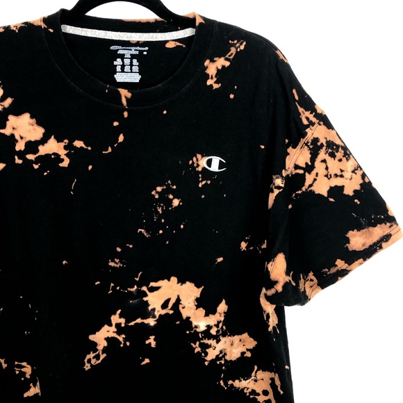 Champion Tops - CHAMPION logo bleach dyed short sleeve tee